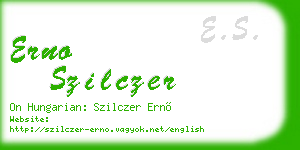 erno szilczer business card